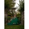 imageYoujiayi Gold Appliques Quinceanera Dresses with Bow Sparkly Beaded Sweet 16 Dresses for Women Off Shoulder Lace Ball GownYellow Dark