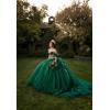 imageYoujiayi Gold Appliques Quinceanera Dresses with Bow Sparkly Beaded Sweet 16 Dresses for Women Off Shoulder Lace Ball GownYellow Dark