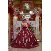 imageYoujiayi Gold Appliques Quinceanera Dresses with Train Puffy Lace Tulle Sweet 16 Dresses Sparkly Off Shoulder Long Ball GownBright Pink
