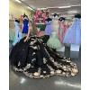 imageYoujiayi Gold Appliques Quinceanera Dresses with Train Spaghetti Strap Lace Sweet 16 Dresses Layered Ruffles Beaded Ball GownNavy