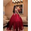 imageYoujiayi Sparkly Gold Appliques Quinceanera Dresses Puffy Tulle Sequin Ball Gown Off Shoulder Lace Beaded Sweet 16 DressesBerry