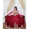 imageYoujiayi Sparkly Gold Appliques Quinceanera Dresses Puffy Tulle Sequin Ball Gown Off Shoulder Lace Beaded Sweet 16 DressesBerry