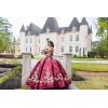imageYoujiayi Sparkly Sequin Quinceanera Dresses Gold Appliques Ball Gowns Off Shoulder Beaded Sweet 16 Dresses for WomenPink