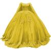 imageYoujiayi Princess Off Shoulder Quinceanera Dresses with Cape Puffy Tulle Sweet 16 Dress Lace Beaded Ball Gown with TrainYellow Dark