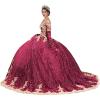 imageYoujiayi Sparkly Gold Appliques Quinceanera Dresses Puffy Tulle Sequin Ball Gown Off Shoulder Lace Beaded Sweet 16 DressesBerry
