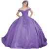 imageYoujiayi Womens 3D Floral Quinceanera Dresses Long Puffy Tulle Ball Gowns Off Shoulder Prom Dress YJY69Dusty Purple