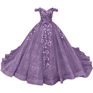 imageYoujiayi Princess Off Shoulder Quinceanera Dresses Puffy Tulle Sweet 16 Dress with Train Lace Beaded Long Ball Gown for WomenDusty Mauve