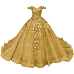 imageYoujiayi Princess Off Shoulder Quinceanera Dresses Puffy Tulle Sweet 16 Dress with Train Lace Beaded Long Ball Gown for WomenGold