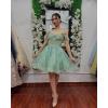 imageYoujiayi 3D Butterfly Short Homecoming Dresses Sparkly Sequin Prom Dress for Teens Off Shoulder DAMA Dress for QuinceaneraBerry