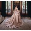 imageYoujiayi 3D Floral Satin Quinceanera Dresses withTrain Off Shoulder Beaded Ball Gown Princess Lace Appliques Sweet 16 DressesWhite