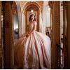 imageYoujiayi 3D Floral Satin Quinceanera Dresses withTrain Off Shoulder Beaded Ball Gown Princess Lace Appliques Sweet 16 DressesWhite