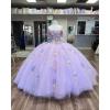 imageYoujiayi 3D Flowers Quinceanera Dresses Puffy Off Shoulder Sweet 16 Dress with Train Princess Lace Appliques Long Ball GownLight Blue