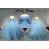 imageYoujiayi Princess Off Shoulder Quinceanera Dresses Puffy Tulle Sweet 16 Dress with Train Lace Beaded Ball Gowns with BowBlack