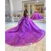 imageYoujiayi Princess Off Shoulder Quinceanera Dresses Puffy Tulle Sweet 16 Dress with Train Lace Beaded Ball Gowns with BowBlack