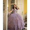imageYoujiayi Sparkly Sequin Quinceanera Dresses with Train Off Shoulder Sweet 16 Dress with Bow Princess Long Ball Gown for WomenRed