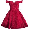 imageYoujiayi 3D Butterfly Short Homecoming Dresses Sparkly Sequin Prom Dress for Teens Off Shoulder DAMA Dress for QuinceaneraBurgundy