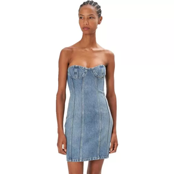 Ronny Kobo Womens Kylen DressLight Wash Denim