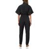 imageRonny Kobo Womens Short Sleeve Nylon Pierce JumpsuitBlack