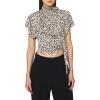 imageRonny Kobo Womens Short Sleeve Cropped Aiko BlouseAbstract Animal