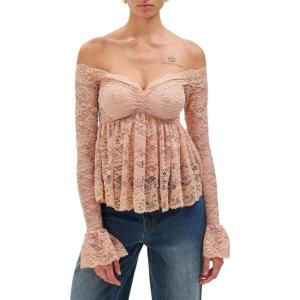 imageRonny Kobo Womens Longsleeve Lace Ria BlouseRose