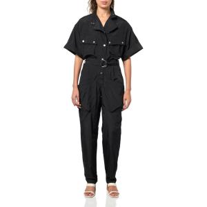 imageRonny Kobo Womens Short Sleeve Nylon Pierce JumpsuitBlack