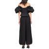 imageRonny Kobo womens Puff Sleeve Linen Midler TopBlack
