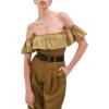 imageRonny Kobo womens Poplin Off the Shoulder Dira TopOregano