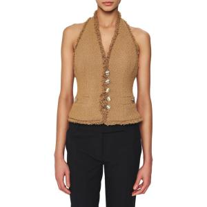 imageRonny Kobo Womens Sleeveless Tweed Truman VestMocha
