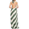 imageRonny Kobo Womens Halter Chantell Maxi DressPalm Green Ivory