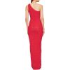 imageRonny Kobo Womens One Shoulder Zelda Knit DressFiery Red