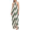 imageRonny Kobo Womens Halter Chantell Maxi DressPalm Green Ivory
