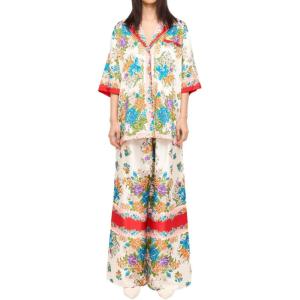 imageRonny Kobo Womens Floral Wide Leg Drawcord Boyer PantMuneca Floral Scarf