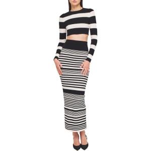 imageRonny Kobo Womens Maxi Tamika Knit SkirtBlack White Stripe