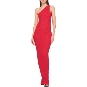 imageRonny Kobo Womens One Shoulder Zelda Knit DressFiery Red
