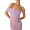 imageRonny Kobo Womens Lucia Mesh DressLavenderSherbert