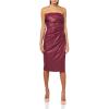 imageRonny Kobo Womens Mendez Faux Leather DressOxblood