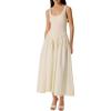 imageRonny Kobo Womens Verda Knit Maxi Combo DressEcru