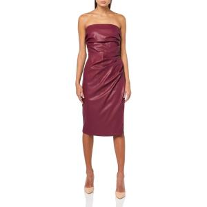 imageRonny Kobo Womens Mendez Faux Leather DressOxblood