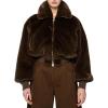 imageRonny Kobo Womens Clemence Faux Fur JacketBrown