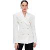 imageRonny Kobo Womens Tailored Linen Cosette BlazerWhite