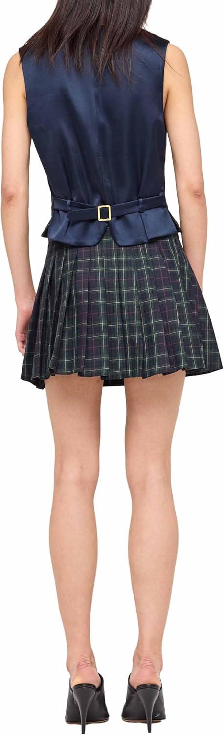 imageRonny Kobo Womens Tana SkirtNavy Green Plaid