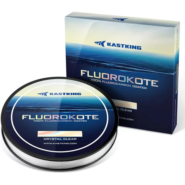 KastKing Fluorokote 100 Fluorocarbon Coated Fishing Line Fluorocarbon Leader Extreme ClarityFast SinkingShock Resistant High Abrasion Resistance10LB45KG 028mm150Yard