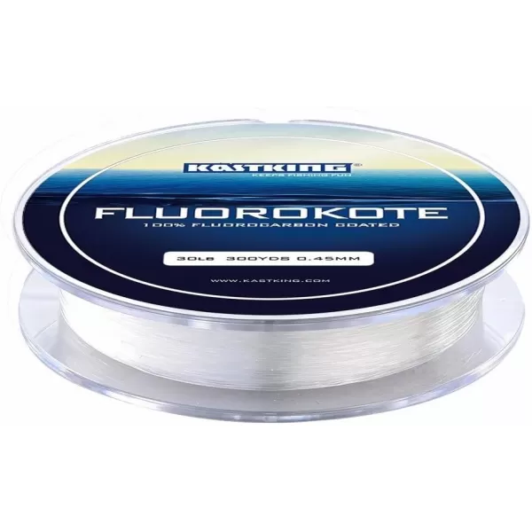 KastKing Fluorokote 100 Fluorocarbon Coated Fishing Line Fluorocarbon Leader Extreme ClarityFast SinkingShock Resistant High Abrasion Resistance15LB68KG 033mm300Yard