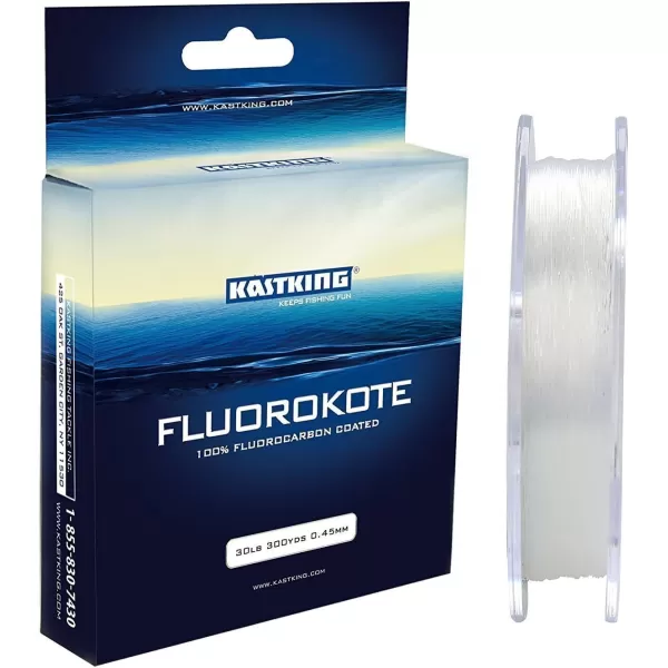 KastKing Fluorokote 100 Fluorocarbon Coated Fishing Line Fluorocarbon Leader Extreme ClarityFast SinkingShock Resistant High Abrasion Resistance15LB68KG 033mm300Yard