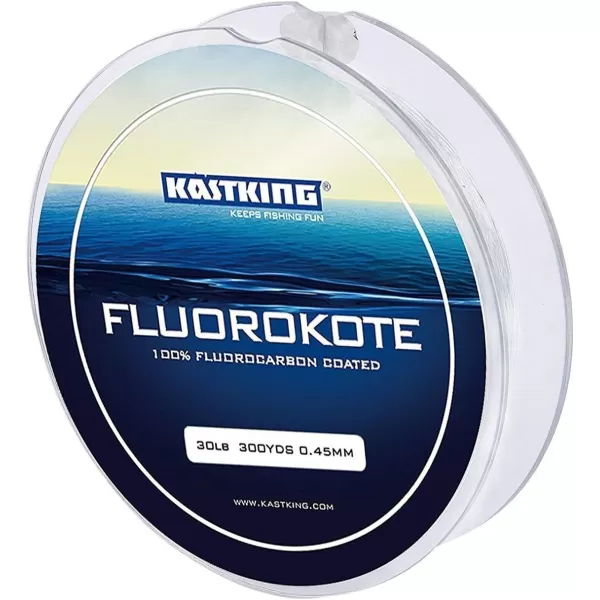 KastKing Fluorokote 100 Fluorocarbon Coated Fishing Line Fluorocarbon Leader Extreme ClarityFast SinkingShock Resistant High Abrasion Resistance30LB136KG 048mm150Yard