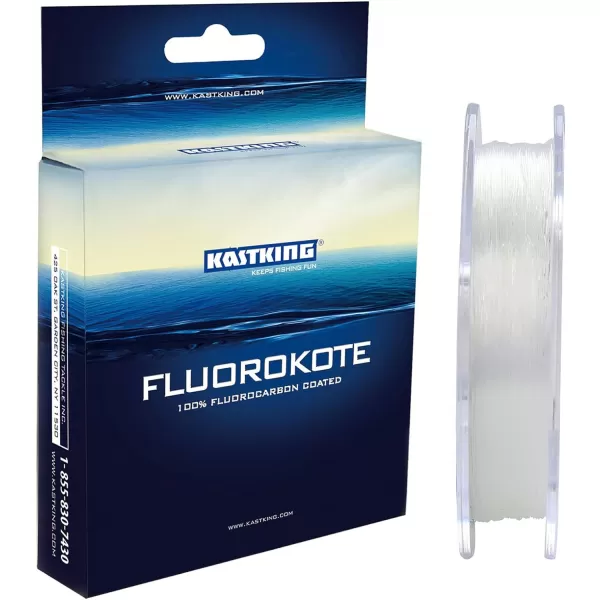 KastKing Fluorokote 100 Fluorocarbon Coated Fishing Line Fluorocarbon Leader Extreme ClarityFast SinkingShock Resistant High Abrasion Resistance4LB18KG 018mm300Yard