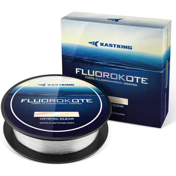 KastKing Fluorokote 100 Fluorocarbon Coated Fishing Line Fluorocarbon Leader Extreme ClarityFast SinkingShock Resistant High Abrasion Resistance8LB36KG 023mm500Yard