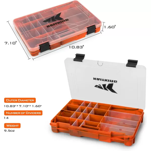 KastKing Bait Vault Camouflage Tackle Box Plastic Tackle Trays Fishing Tackle Box Storage Organizer with Removable Dividers 2 Packs 4 Packs Lure Boxes Terminal Tackle StorageOrange Camouflage 2Pack 3600