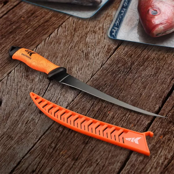 KastKing Fillet Knife and Bait Knife Razor Sharp G4116 German StainlessSteel Blade 5  12 Professional Level Knives for Filleting and Boning NonSlip Handles Includes Protective SheathH 9 flex fillet knife