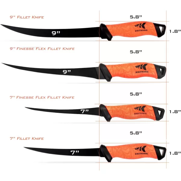 KastKing Fillet Knife and Bait Knife Razor Sharp G4116 German StainlessSteel Blade 5  12 Professional Level Knives for Filleting and Boning NonSlip Handles Includes Protective SheathH 9 flex fillet knife